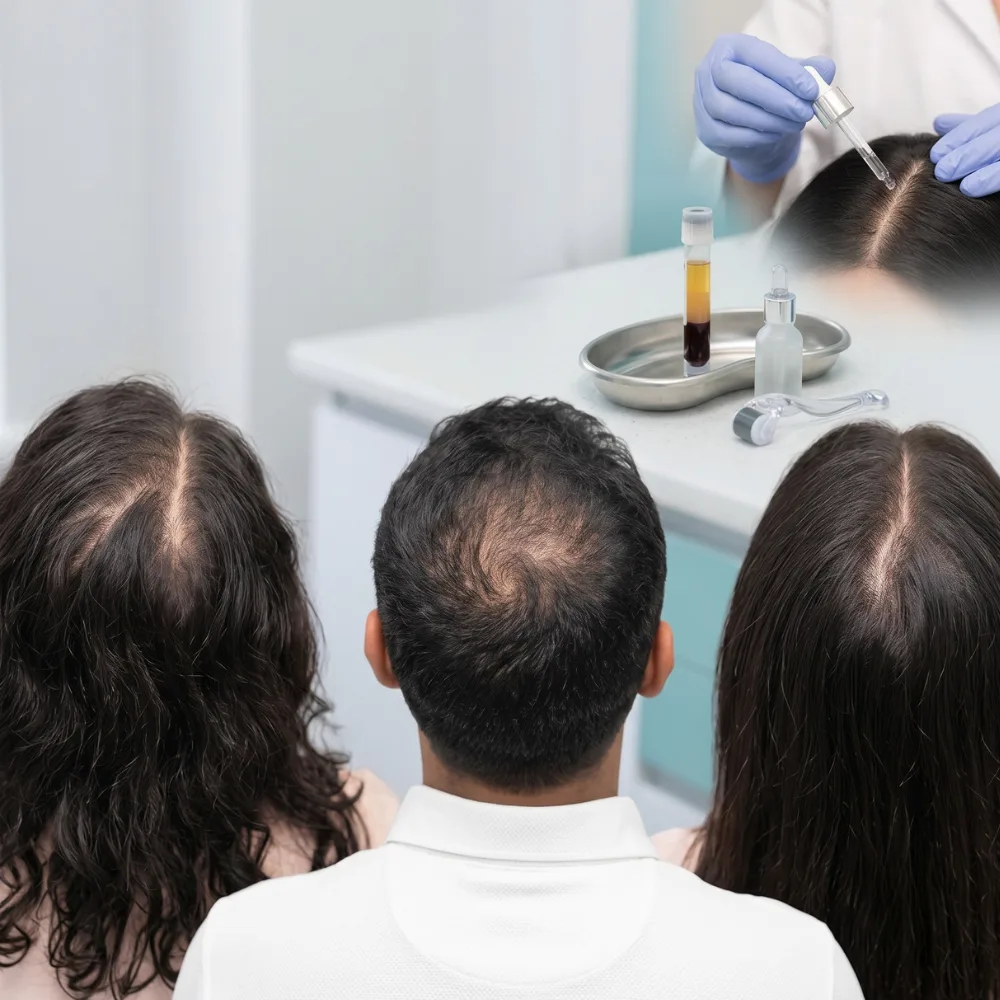 PRP hair treatment in Thane for men and women experiencing hair thinning, reduced hair density and early-stage pattern hair loss.